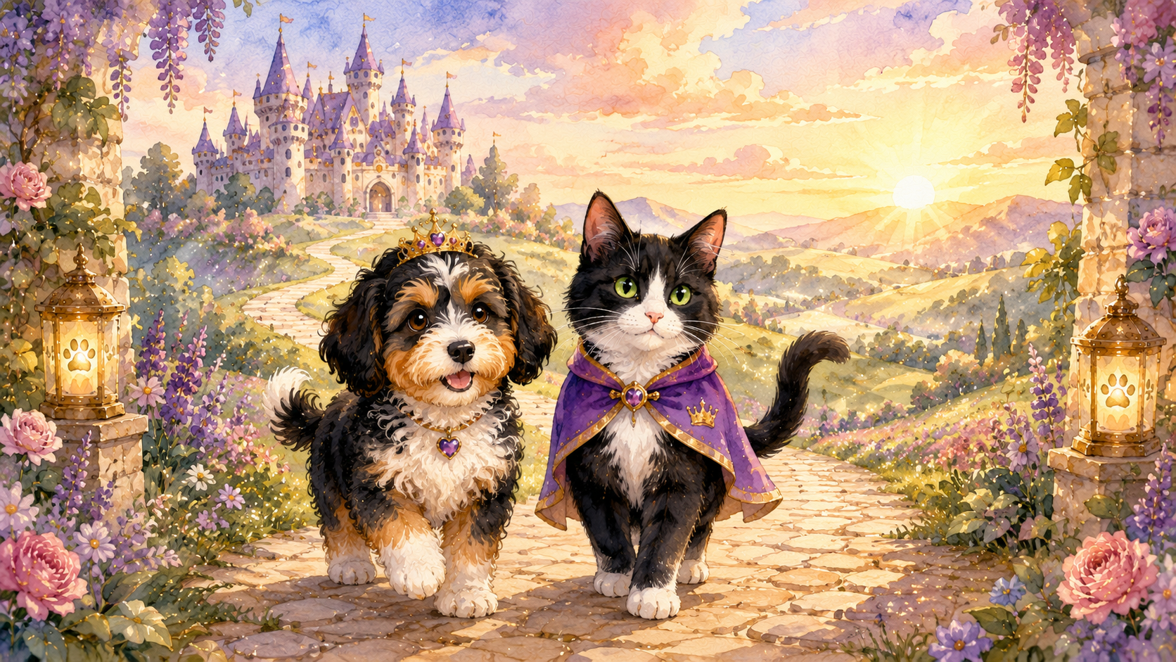 Princess Stella and Lord Ollie beginning an adventure in Barkingdom